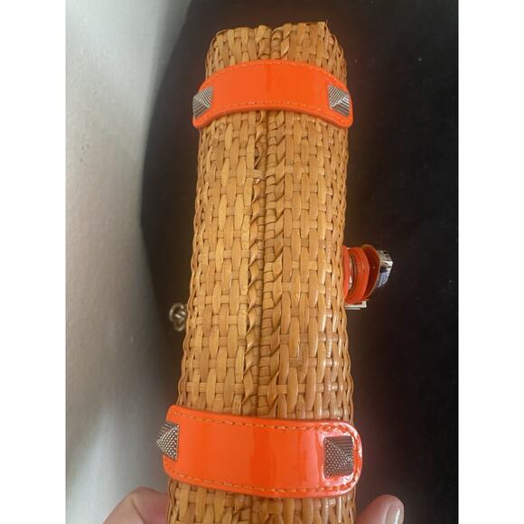 Rebecca Minkoff Neon Orange Straw Purse - Picture 14 of 14